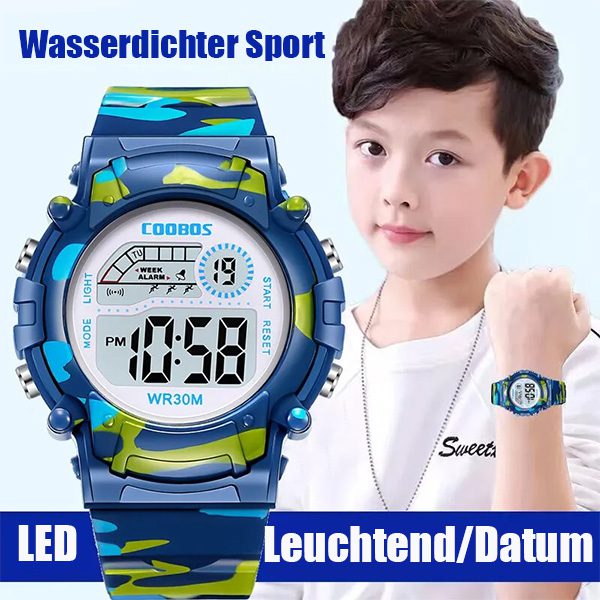 Digital Multi-Functional LED Sports Military Kids Watch