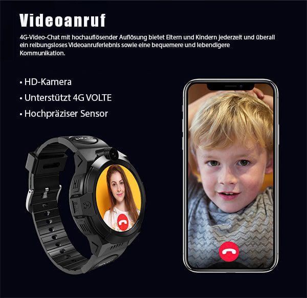 4g Children SIM Card Network Waterproof Video Call Kids Smart Watch