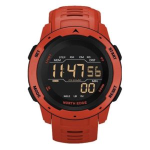 NORTH EDGE Dual Time Pedometer Waterproof Men's Sports Watches