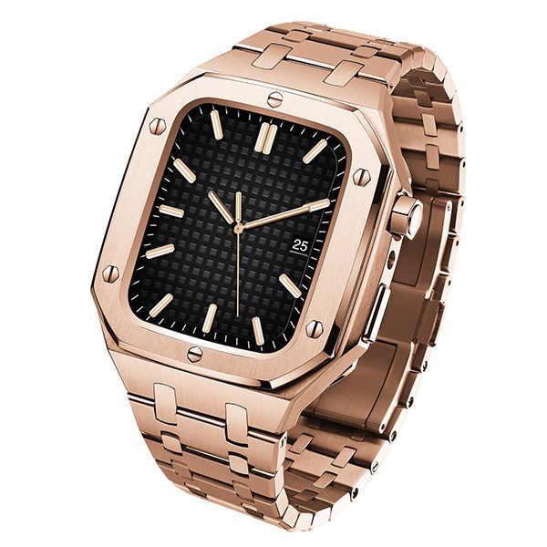 New Luxurious Metal Case Strap for Apple Watch Series