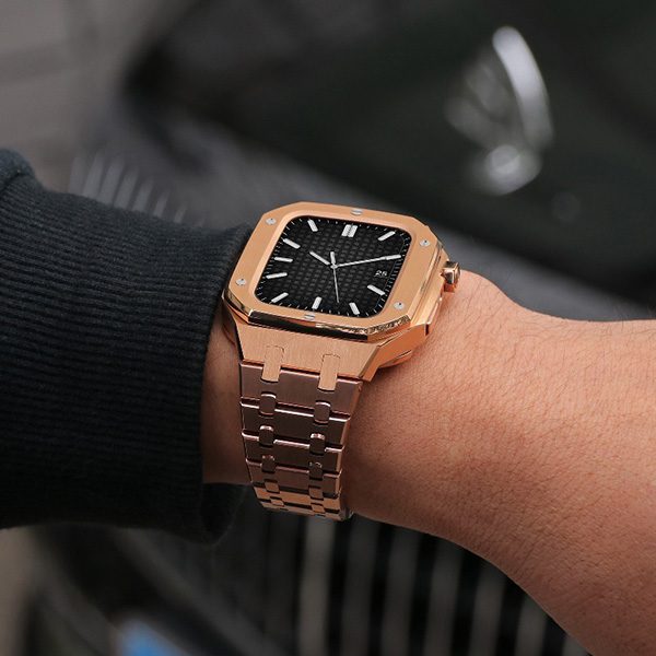 New Luxurious Metal Case Strap for Apple Watch Series