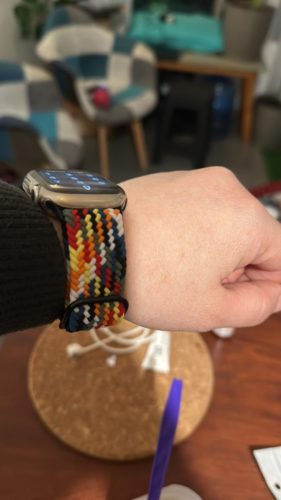 Verstellbares geflochtenes Nylonarmband für die Apple Watch photo review