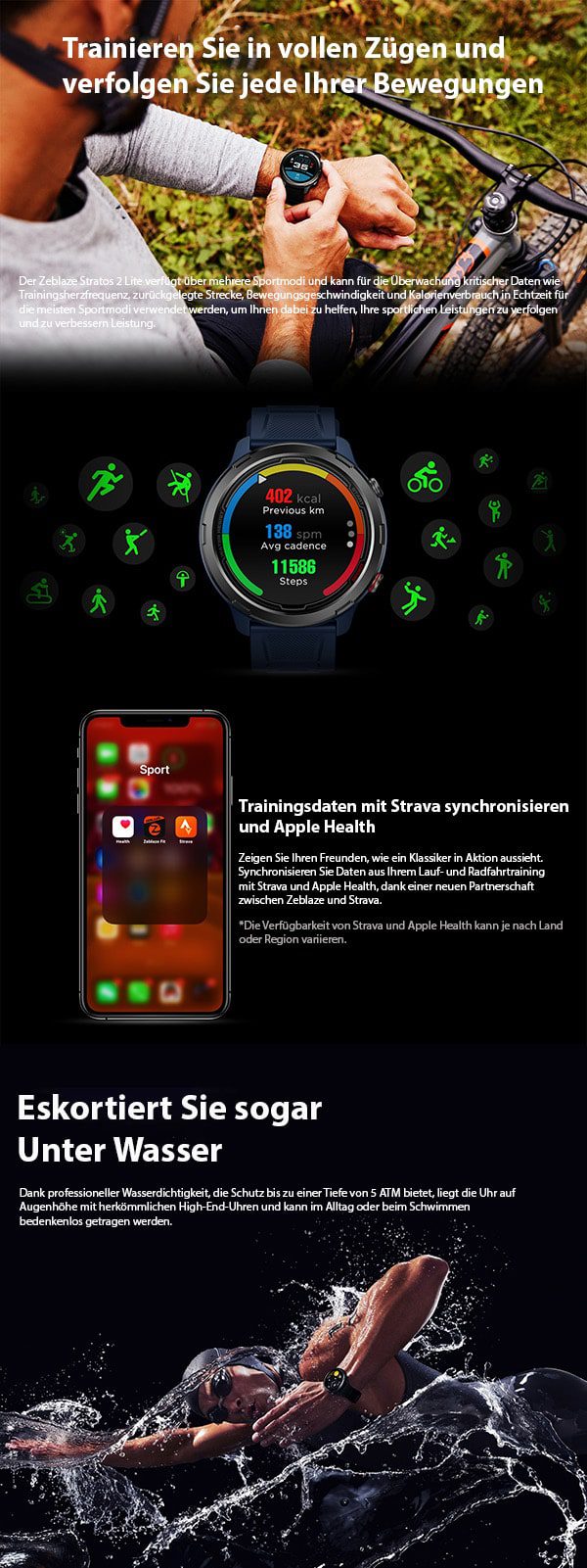 Zeblaze Stratos 2 Lite Smartwatch
